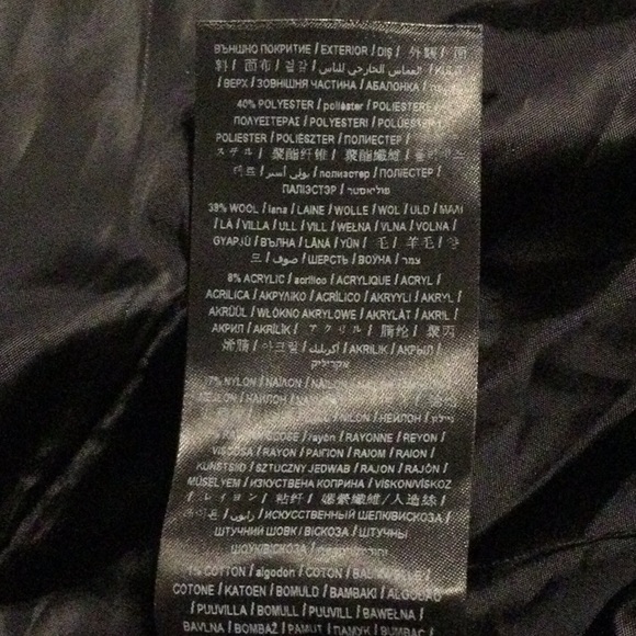 Guess Los Angeles Large Black Pea Coat w Belt - Picture 4 of 12